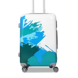 Polo Class Blue & White Polycarbonate Trolley Bag-20 inch-23