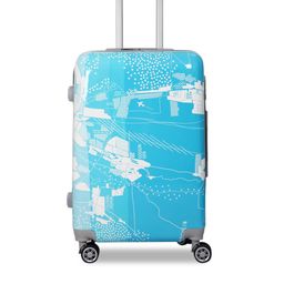 Polo Class Blue Printed Trolley Bag-39