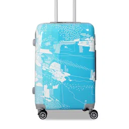 Polo Class Blue & White Printed 20 Inch Trolley Bag-image-64
