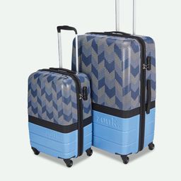 ZOUK Raahi Set Of 2 Printed Hard-Sided Medium Trolley Bag-5