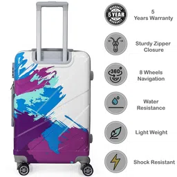Polo Class Set Of 4 Printed Trolley Suitcases With Vanity Bag image 5