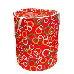 Kuber Industries Yellow Printed Waterproof Laundry Bags-1