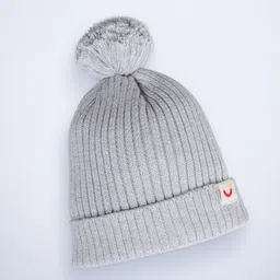 Mylo Kids Grey Self Design Beanie-picture-37