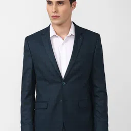 Van Heusen Men Checked Single-Breasted Slim-Fit Blazers-image-13