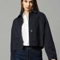 Dream of Glory Inc Self Design Corduroy Open Front Jacket-19