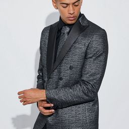 boohooMAN Double-Breasted Party Blazer-image-9