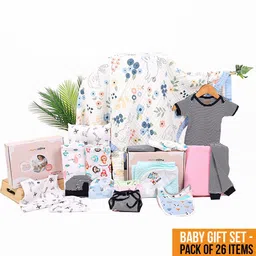 Moms Home Infants 26-Pcs Pure Cotton Baby Apparel Gift Set-27