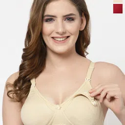 Floret Pack of 2 Full-Coverage Non Padded Maternity Bra With All Day Comfort-4