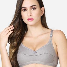 VStar Grey Solid Non Padded & Non Wired Bra-picture-56