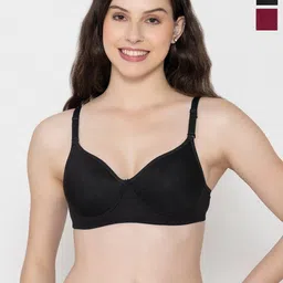 FUNAHME Pack Of 2 Full Coverage Lightly Padded Cotton T-shirt Bra With All Day Comfort-picture-58