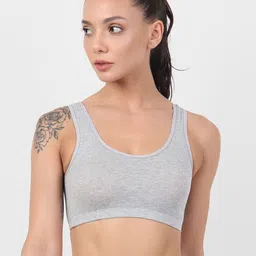 XOXO Design Non-Wired Non Padded Wide Strip Cotton Sports Bra-image-84