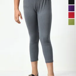 BAESD Girls Pack Of 5 Mid-Rise Skinny Fit Capris-picture-32