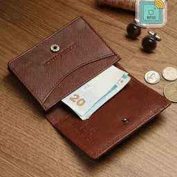 LOUIS STITCH Men Tan Textured Leather Money Clip-image-56