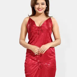 Be You Self Design Shoulder Straps Satin Baby Doll-image-85