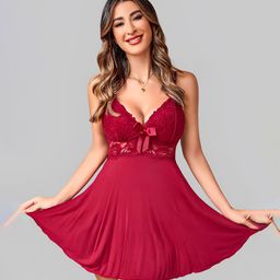 Broiden Self Design Shoulder Straps Baby Doll-image-21