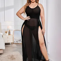 Beera Women Shoulder Straps Net Baby Doll-image-61