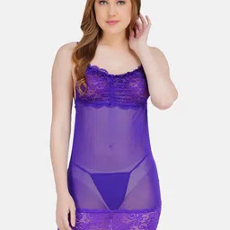 Hill Islands Women Purple Baby Doll-image-98