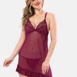 Be You Shoulder Straps Net Baby Doll-image-25
