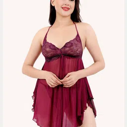 Be You Shoulder Straps Net Baby Doll-image-24