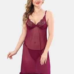 Be You Self Design Net Shoulder Straps Baby Doll-image-39