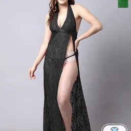 PIBU Pack Of 2 Self Design Halter Neck Net Baby Doll-image-74