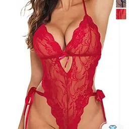 PIBU Pack Of 2 Self Design Net Halter Neck Baby Doll-78