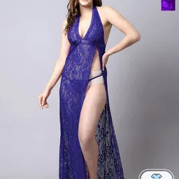 PIBU Pack Of 2 Self Design Halter Neck Net Baby Doll-image-63