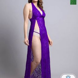 Aamarsh Pack Of 2 Self Design Halter Neck Net Baby Doll-picture-34