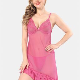 Be You Halter Neck Net Baby Doll-image-71