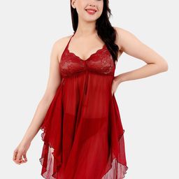 Be You Halter Neck Net Baby Doll-image-69
