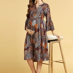 MomToBe Printed Maternity Dress-image-61