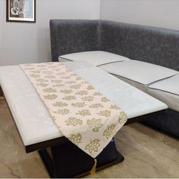 Good Vibes Grey & Cream-Coloured Set of 3 Velvet Square Cushion Covers image 3