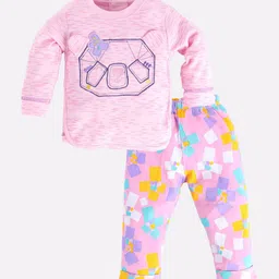 BABY GO Girls Pink & Yellow Printed T-shirt with Pyjamas-picture-46