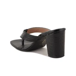 HEELSNFEELS Textured Open Toe Block Heels image 3
