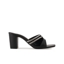 HEELSNFEELS Embellished Open Toe Block Heels image 4