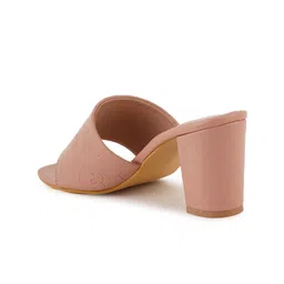 HEELSNFEELS Textured Open Toe Block Heels image 3