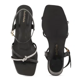 HEELSNFEELS Embellished Party Block Heels With Buckle Closure image 5