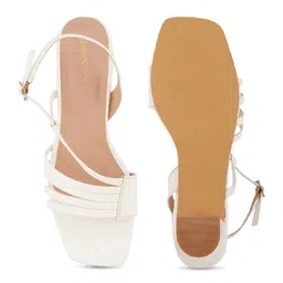 HEELSNFEELS Open Toe Block Heels With Buckle Closure image 5