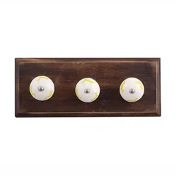 Indianshelf Lime Green Wooden Running Rein Deer Wall Hooks Key Holder-image-96