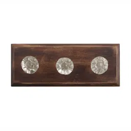 Indianshelf Brown & Transparent Wooden Wall Hooks Key Holder-image-40