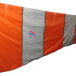 k t i K T I® Windsock Indicator For Wind Direction 8 Feet Double Fabric Durable Waterproof Wind Direction Cloth With 3 Reflective Tapes for visibility in night Red and White(Pack of 1) image 5