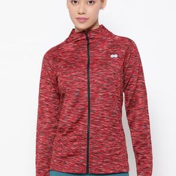 Clovia Maroon Lightweight Anti Odour Longline Sporty Jacket-28