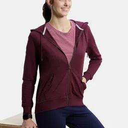 Jockey Cotton French Terry Fabric Hoodie Jacket with Side Pockets-picture-49