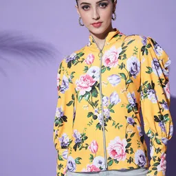 TANDUL Floral Lightweight Bomber Jacket-picture-56