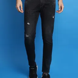 V-Mart Men Light Fade Low Distress Jeans-image-76