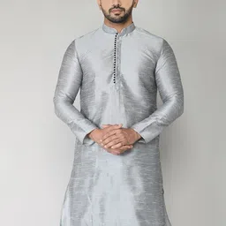 BAESD Mandarin Collar Cotton Kurta-picture-3