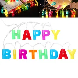 Glimmer Lightings Red & Blue Happy Birthday String Lights image 4