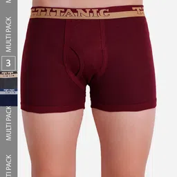 T.T. Men Pack Of 3 Titanic ICD Pure Cotton Long Trunks-image-95