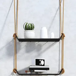 Meshable Grey Metal Basic Wall Shelf image 2