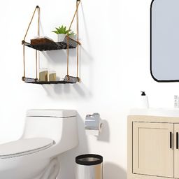 Meshable Grey Metal Basic Wall Shelf image 3